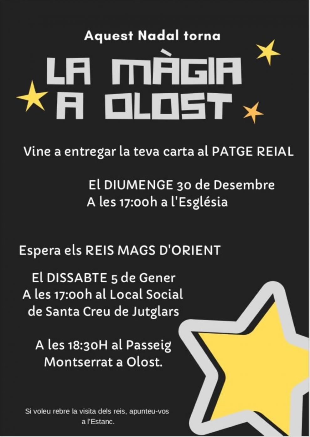 Viu la màgia del Patge Reial i l'arribada dels Reis d'Orient a Olost